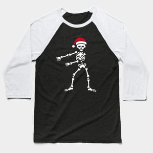 Floss dance flossing skeleton Santa Claus Christmas Baseball T-Shirt